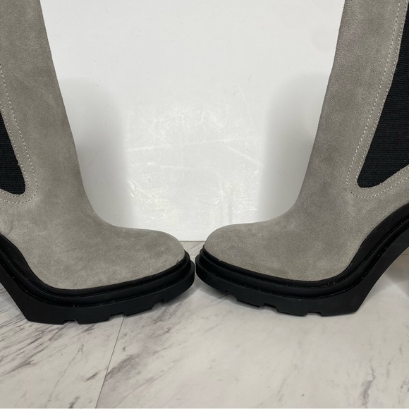 Marc Fisher Ramio Chelsea Gray Suede Heeled Chelsea Boot 7M - Picture 6 of 14